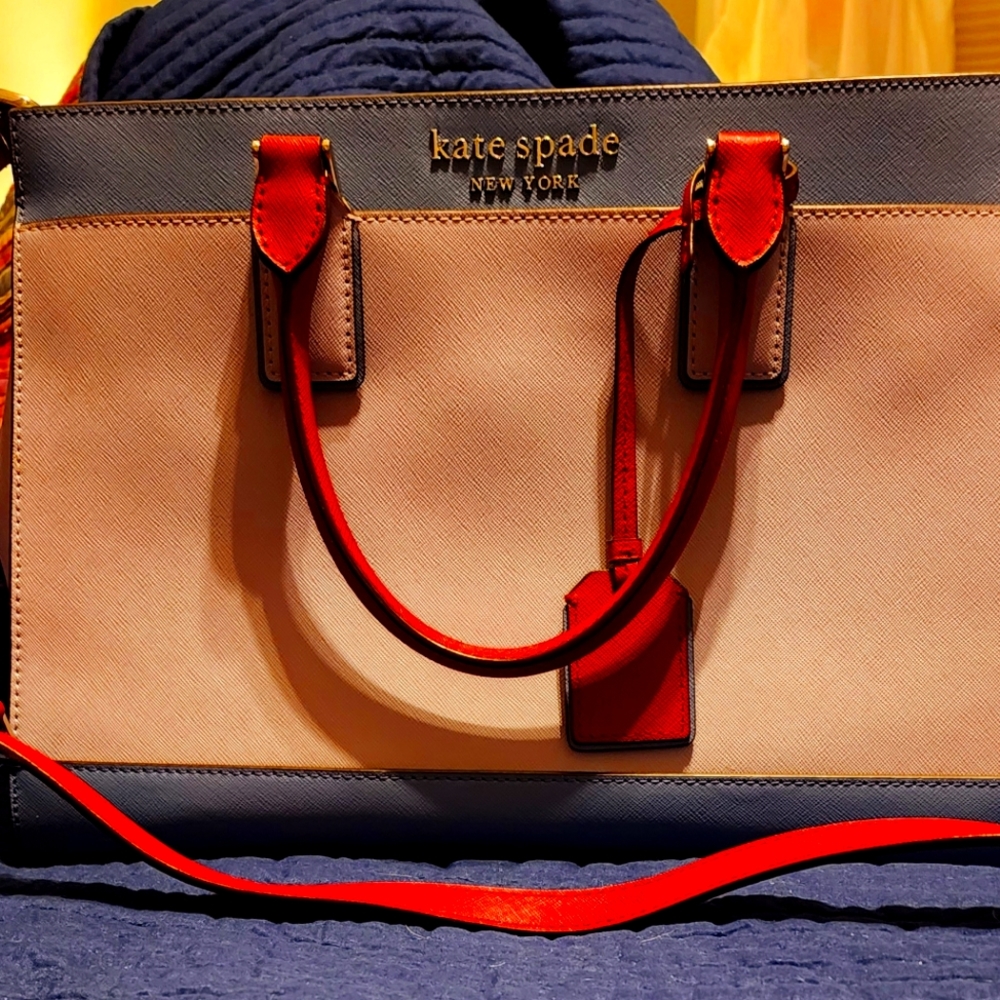 Kate Spade purse - lavender, blue, & pink